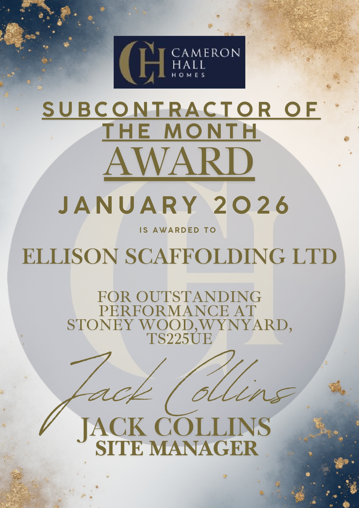 You are currently viewing Subcontractor of the Month